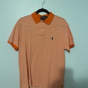 Polo by Ralph Lauren Orange Striped Men's Shirt